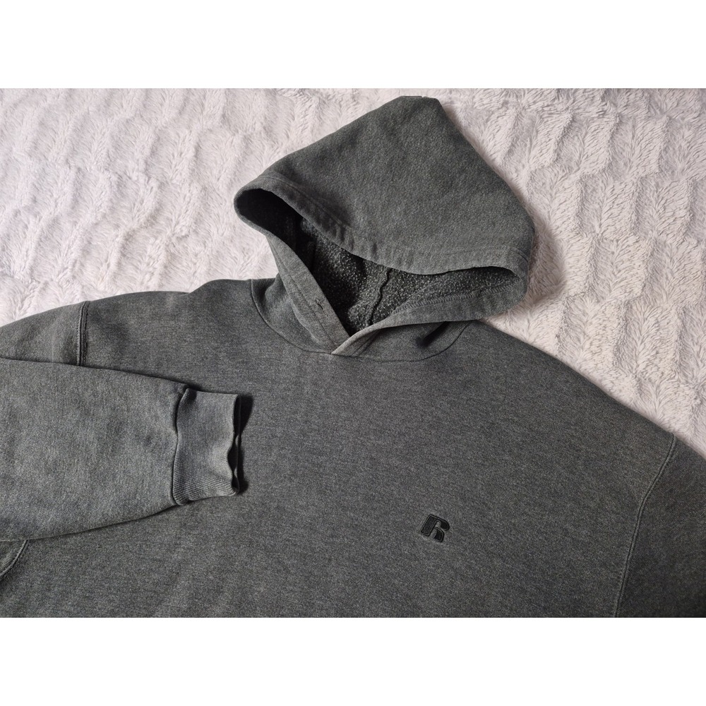 Vintage Russell Athletic Pro Cotton Hoodie Sweatshirt Gray Men's Medium Pullover